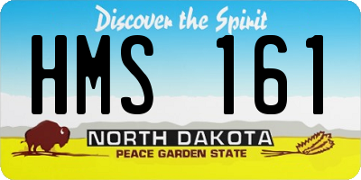 ND license plate HMS161