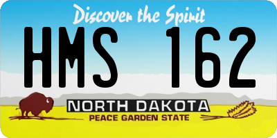 ND license plate HMS162