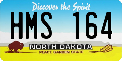 ND license plate HMS164