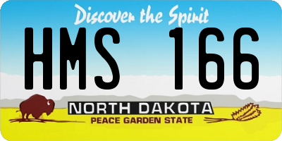 ND license plate HMS166