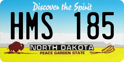 ND license plate HMS185