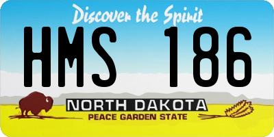 ND license plate HMS186