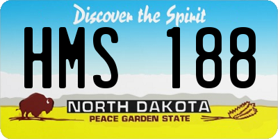 ND license plate HMS188