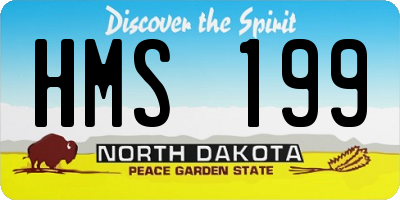 ND license plate HMS199