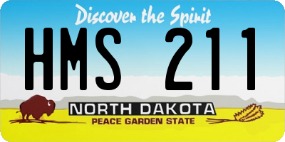 ND license plate HMS211