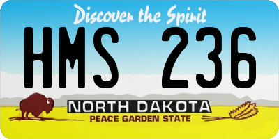ND license plate HMS236