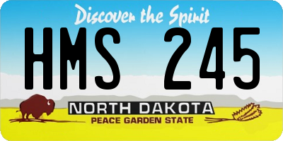 ND license plate HMS245