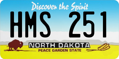 ND license plate HMS251