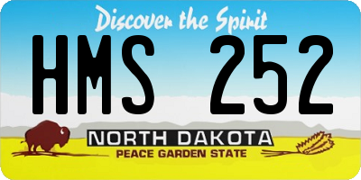 ND license plate HMS252
