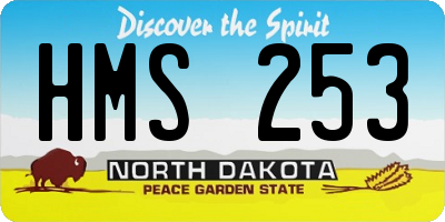 ND license plate HMS253