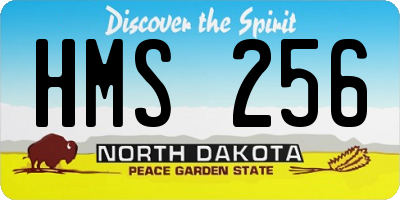 ND license plate HMS256
