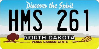 ND license plate HMS261