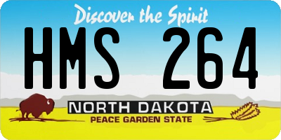 ND license plate HMS264
