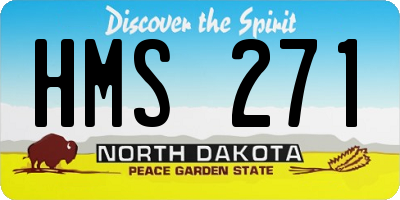 ND license plate HMS271