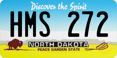 ND license plate HMS272