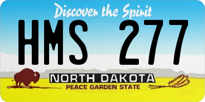 ND license plate HMS277