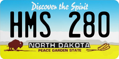 ND license plate HMS280