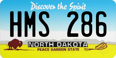 ND license plate HMS286