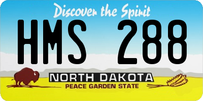 ND license plate HMS288