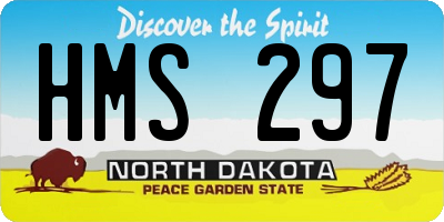 ND license plate HMS297