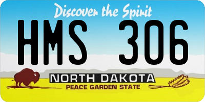 ND license plate HMS306