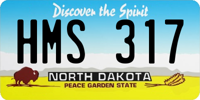 ND license plate HMS317