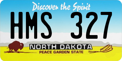 ND license plate HMS327