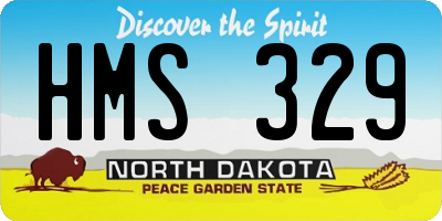ND license plate HMS329