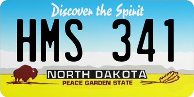 ND license plate HMS341