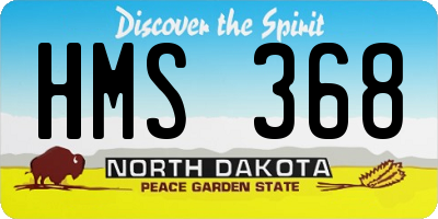 ND license plate HMS368