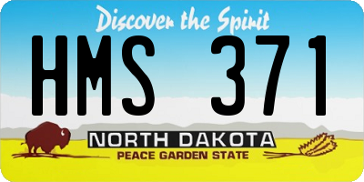 ND license plate HMS371