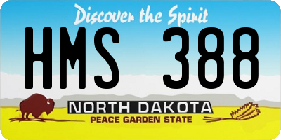 ND license plate HMS388