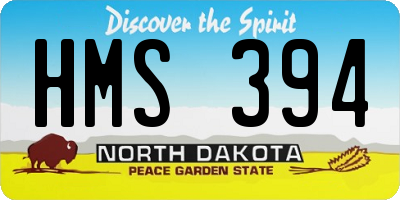ND license plate HMS394