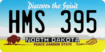 ND license plate HMS395