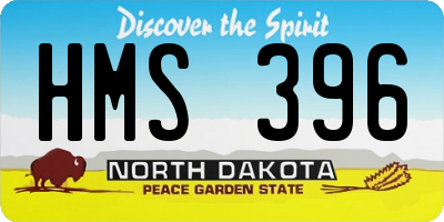 ND license plate HMS396