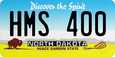 ND license plate HMS400