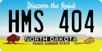 ND license plate HMS404