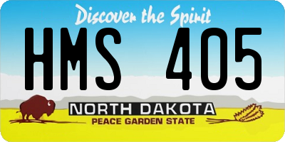 ND license plate HMS405