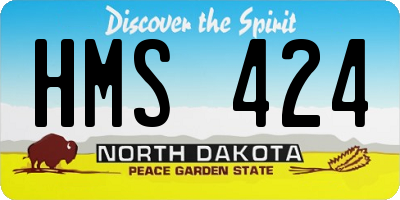 ND license plate HMS424