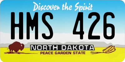 ND license plate HMS426