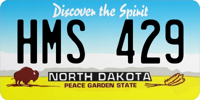 ND license plate HMS429