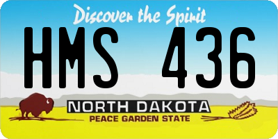 ND license plate HMS436