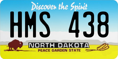 ND license plate HMS438
