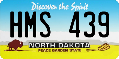 ND license plate HMS439
