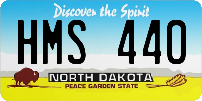 ND license plate HMS440