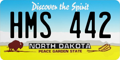 ND license plate HMS442