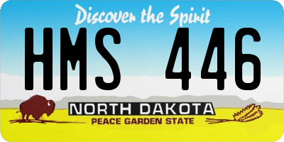ND license plate HMS446