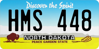 ND license plate HMS448