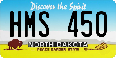 ND license plate HMS450