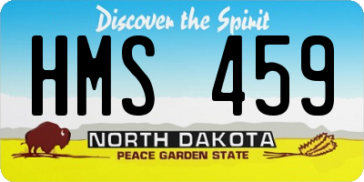 ND license plate HMS459